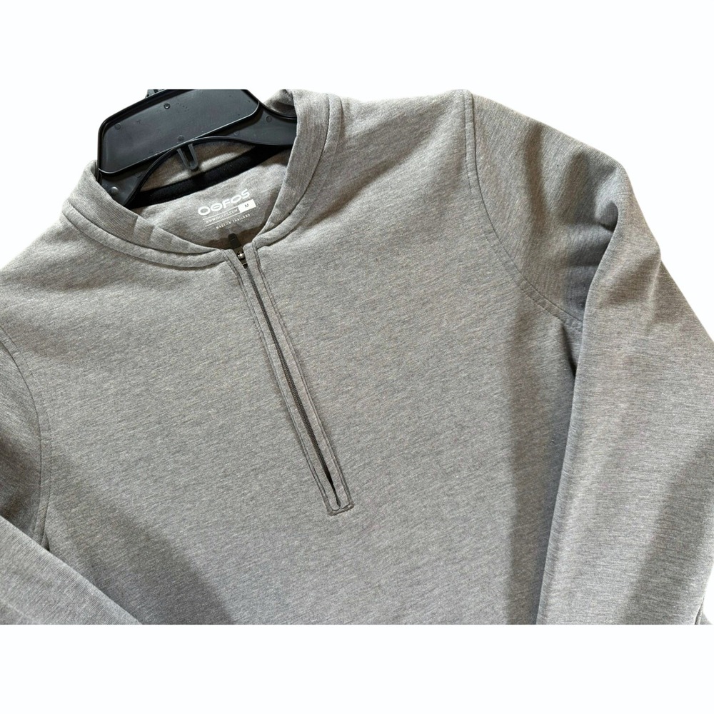 Oofos OOmg Womens‎ Medium Gray Quarter Zip Pullover Long Sleeve Athletic Top
